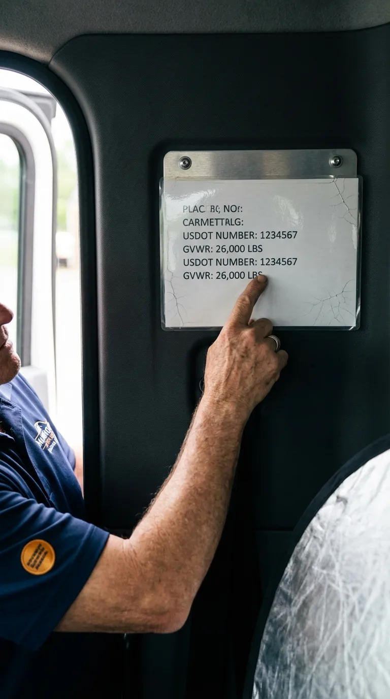 USDOT licensing placard verification in Rock Island
